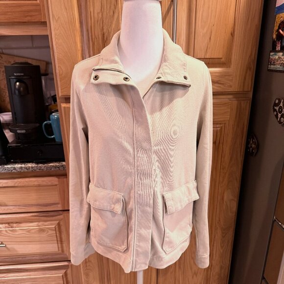 Patagonia Roaming Layering Shirt Jacket Medium Creme Zip/Snap EUC - Picture 4 of 14